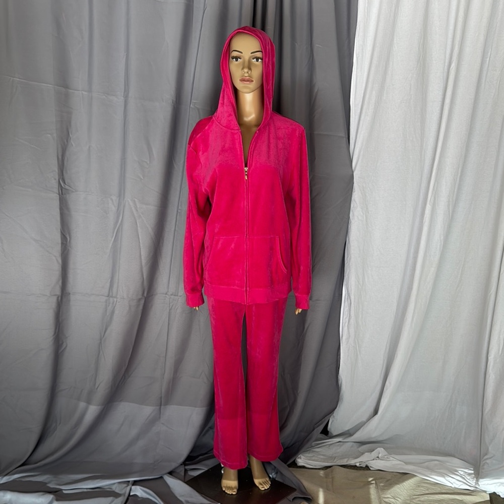Vibrant Pink Hoodie and Pants Set